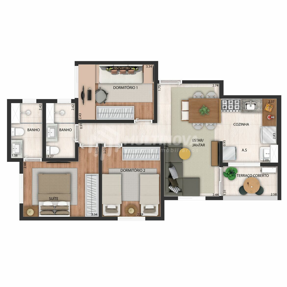 Apartamento com 2 quartos à venda, 52m² — foto 30 de 32