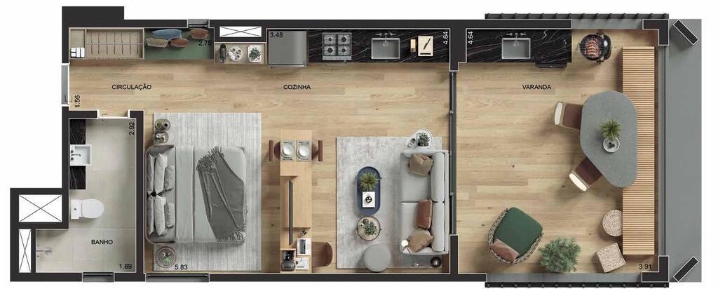 Cobertura, 1 quarto, 119 m² - Foto 25