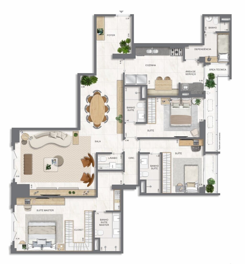 Apartamento, 3 quartos, 131 m² - Foto 50