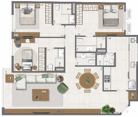 Apartamento, 3 quartos, 109 m² - Foto 32