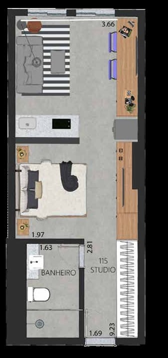 Apartamento, 1 quarto, 58 m² - Foto 37