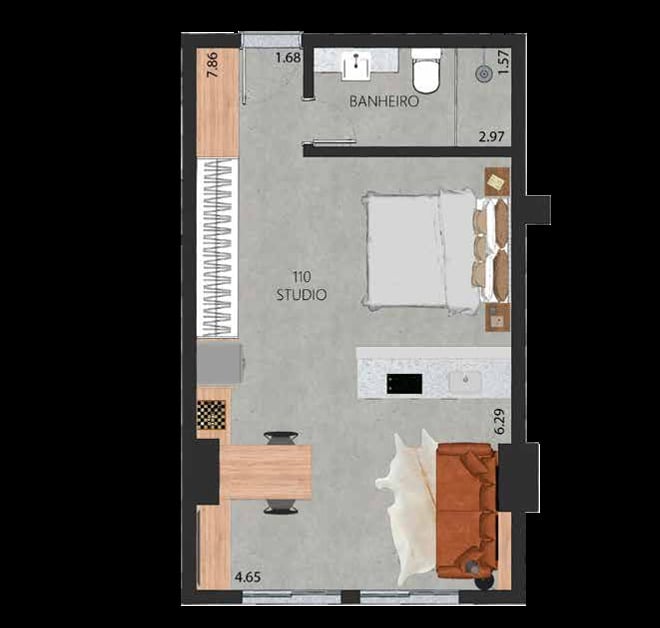 Apartamento, 1 quarto, 58 m² - Foto 32