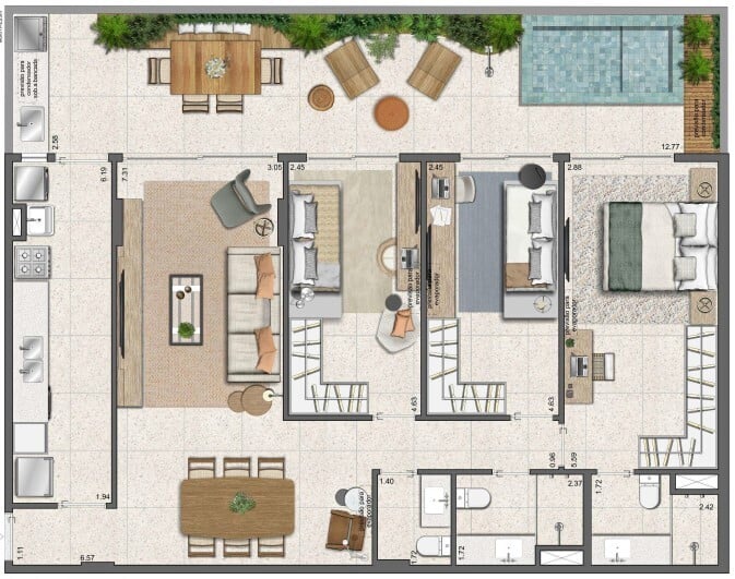 Apartamento, 3 quartos, 126 m² - Foto 36