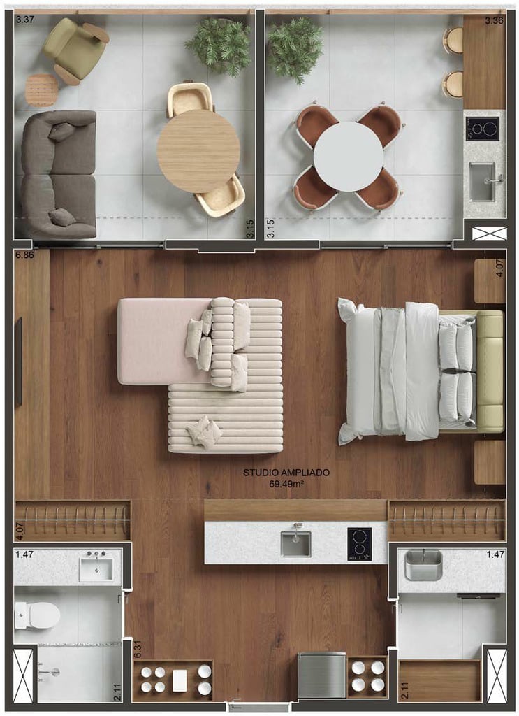 Apartamento, 2 quartos, 70 m² - Foto 19