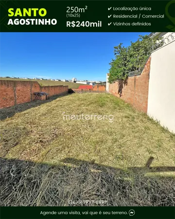 Terreno de 250 m2 a venda no Santo Agostinho em Franca SP