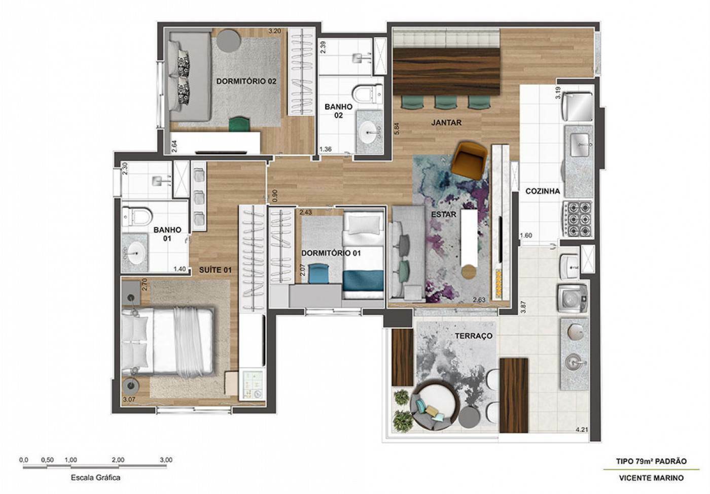 Apartamento, 3 quartos, 79 m² - Foto 17