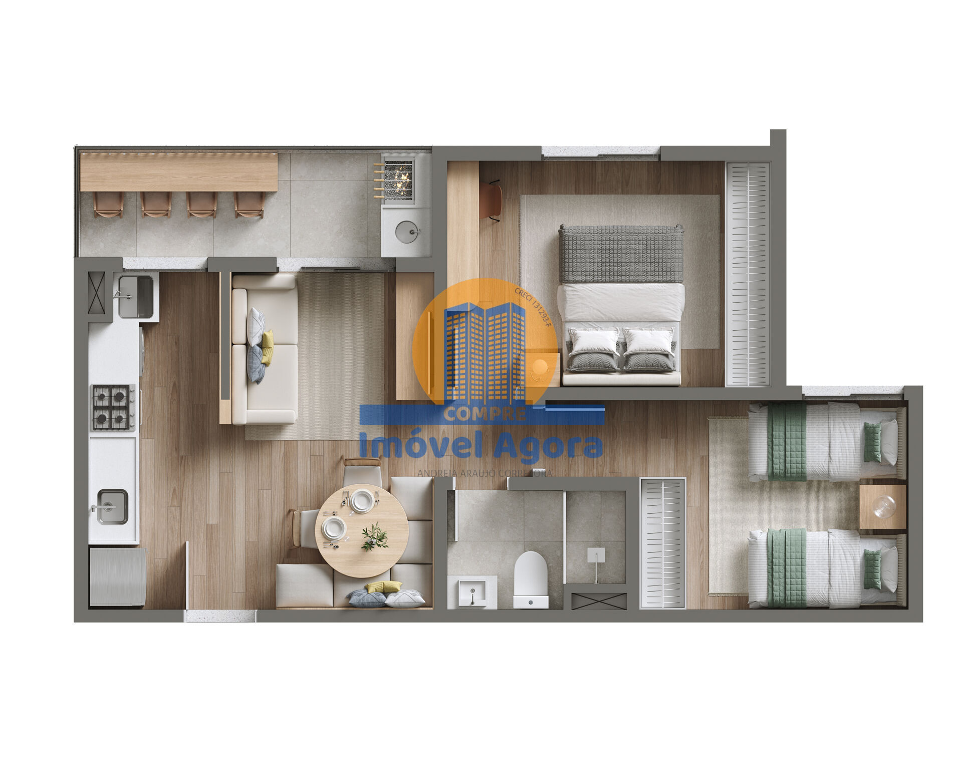Apartamento, 2 quartos, 47 m² - Foto 4