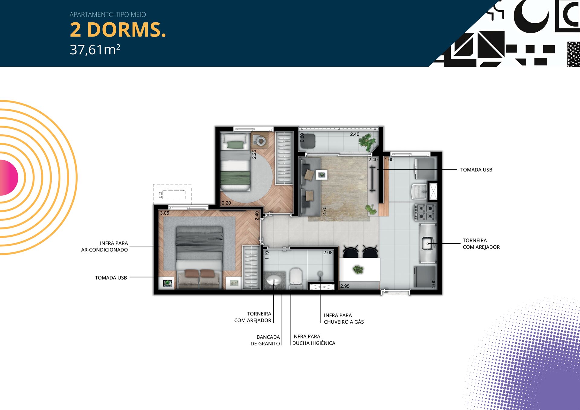Apartamento, 2 quartos, 36 m² - Foto 18