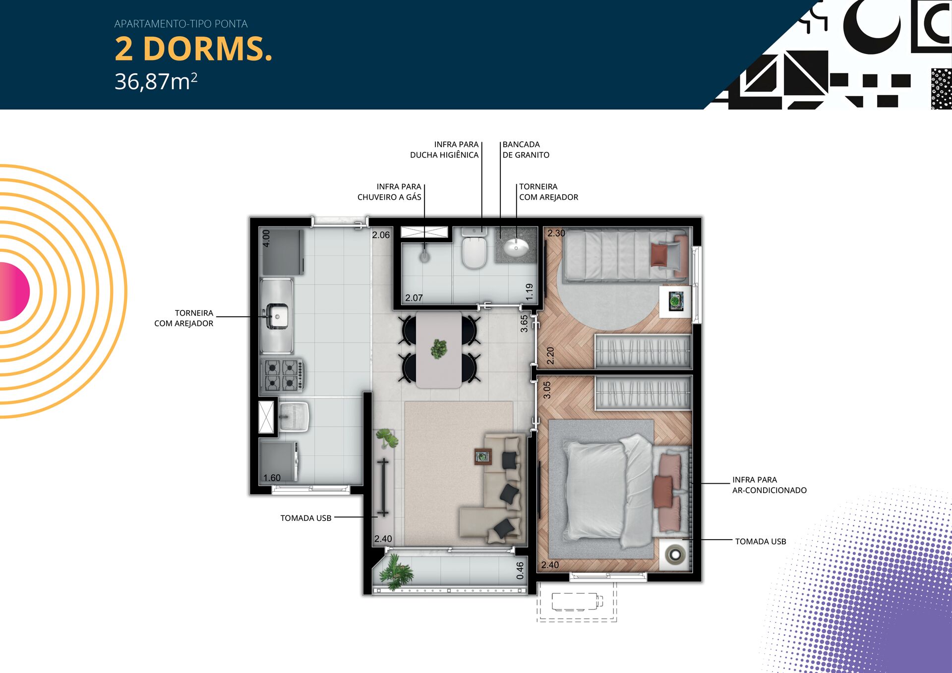 Apartamento, 2 quartos, 36 m² - Foto 17