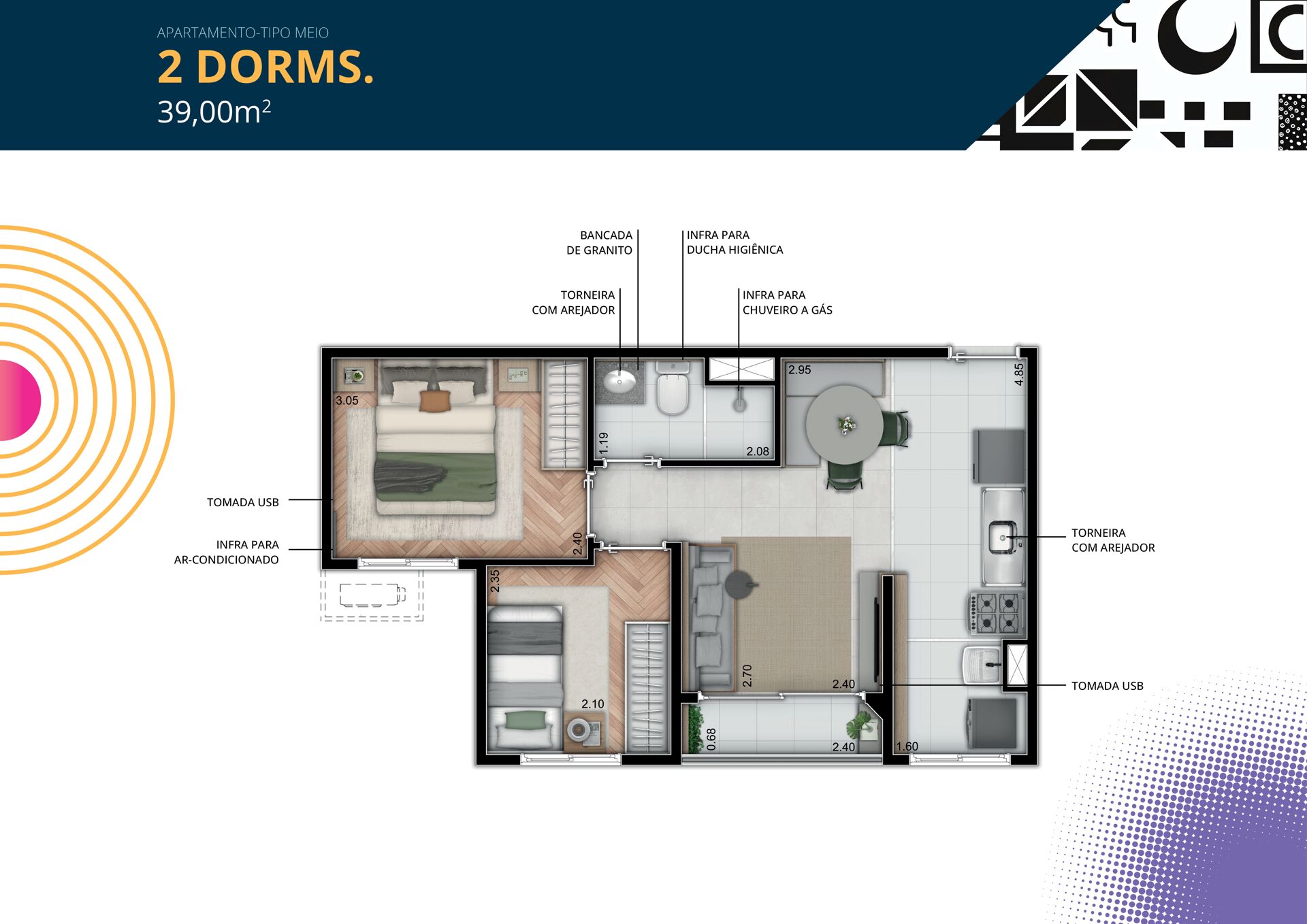Apartamento, 2 quartos, 36 m² - Foto 19