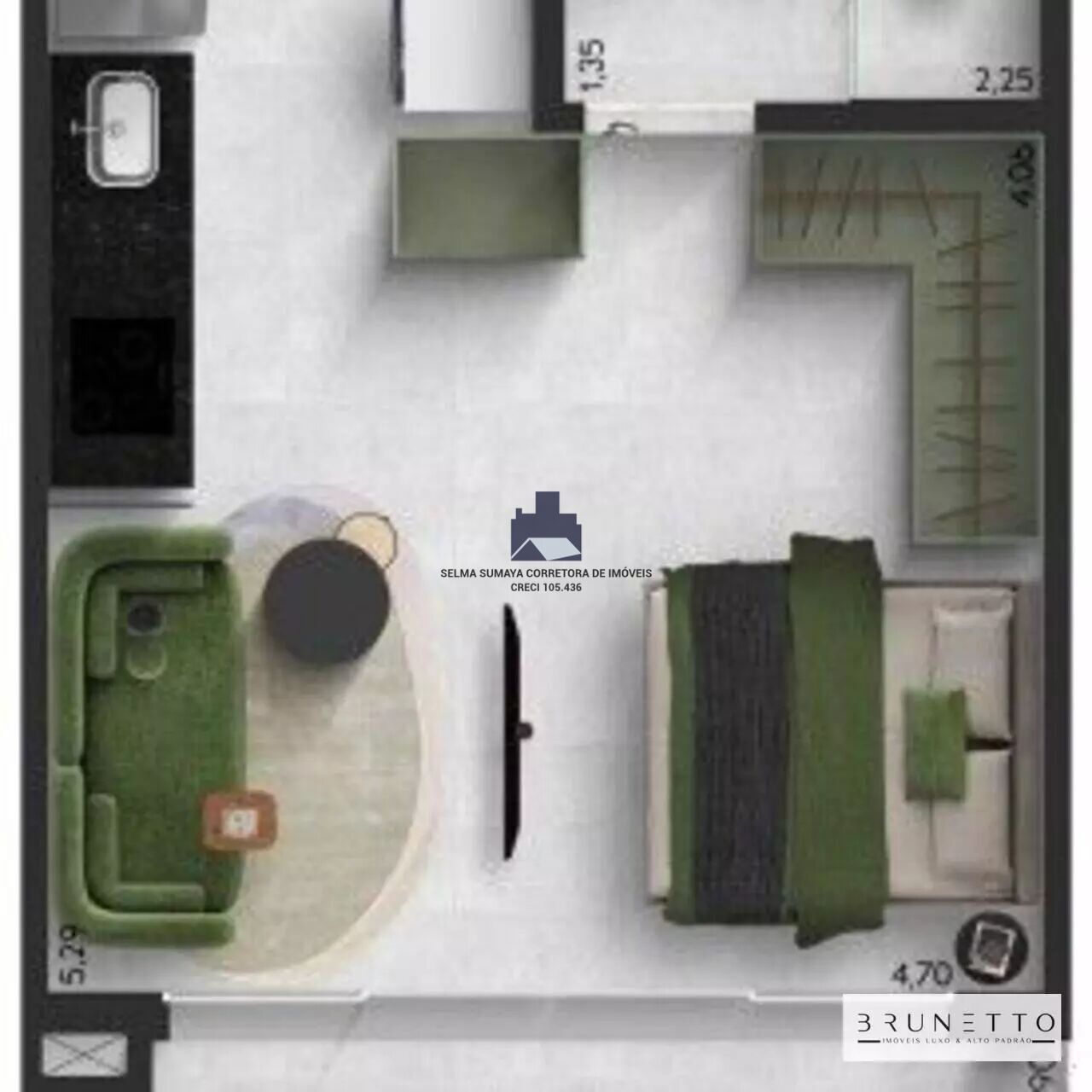 Apartamento com 1 quarto à venda, 33m² — foto 4 de 11