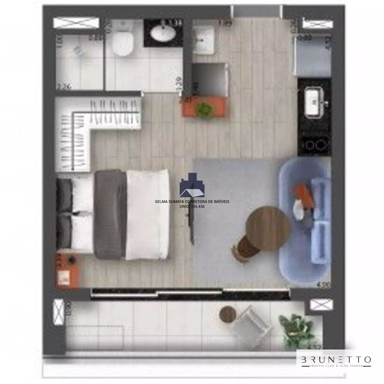Apartamento com 1 quarto à venda, 33m² — foto 6 de 11