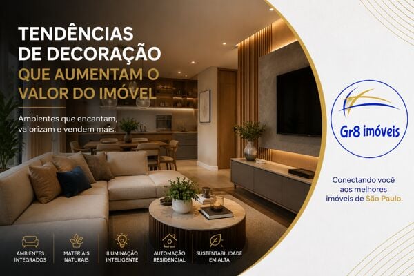 New Blog da Gr8imóveis - Tendências de Decoração que Aumentam o Valor do Imóvel em 2026!