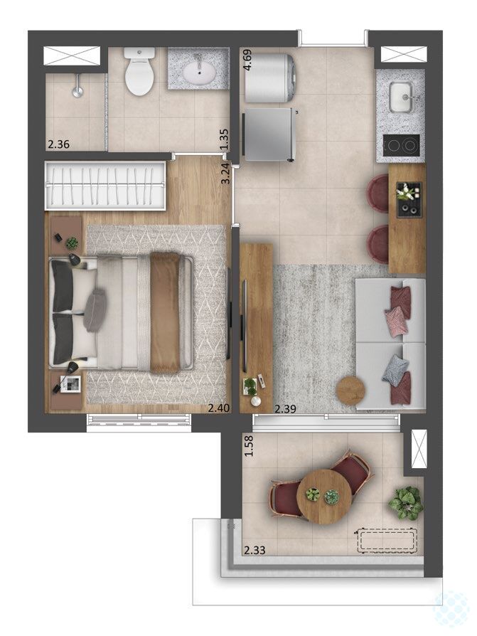 Apartamento, 1 quarto, 25 m² - Foto 19