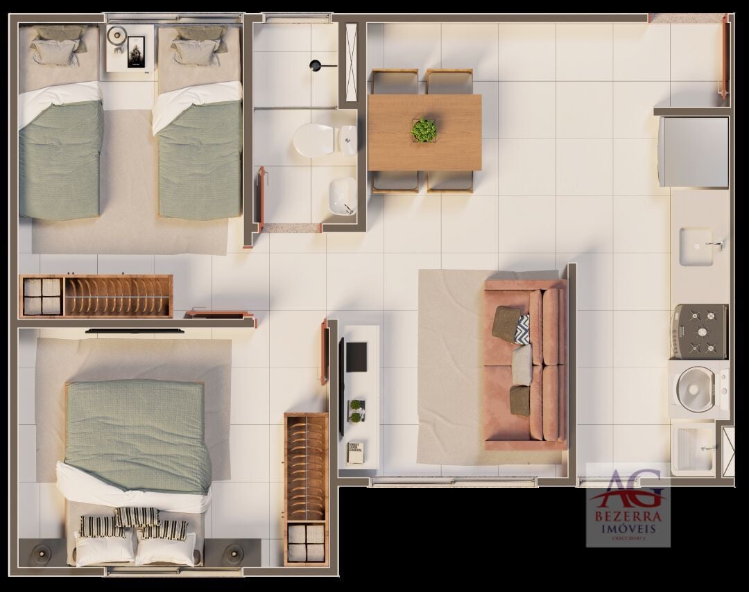 Apartamento, 2 quartos, 40 m² - Foto 3