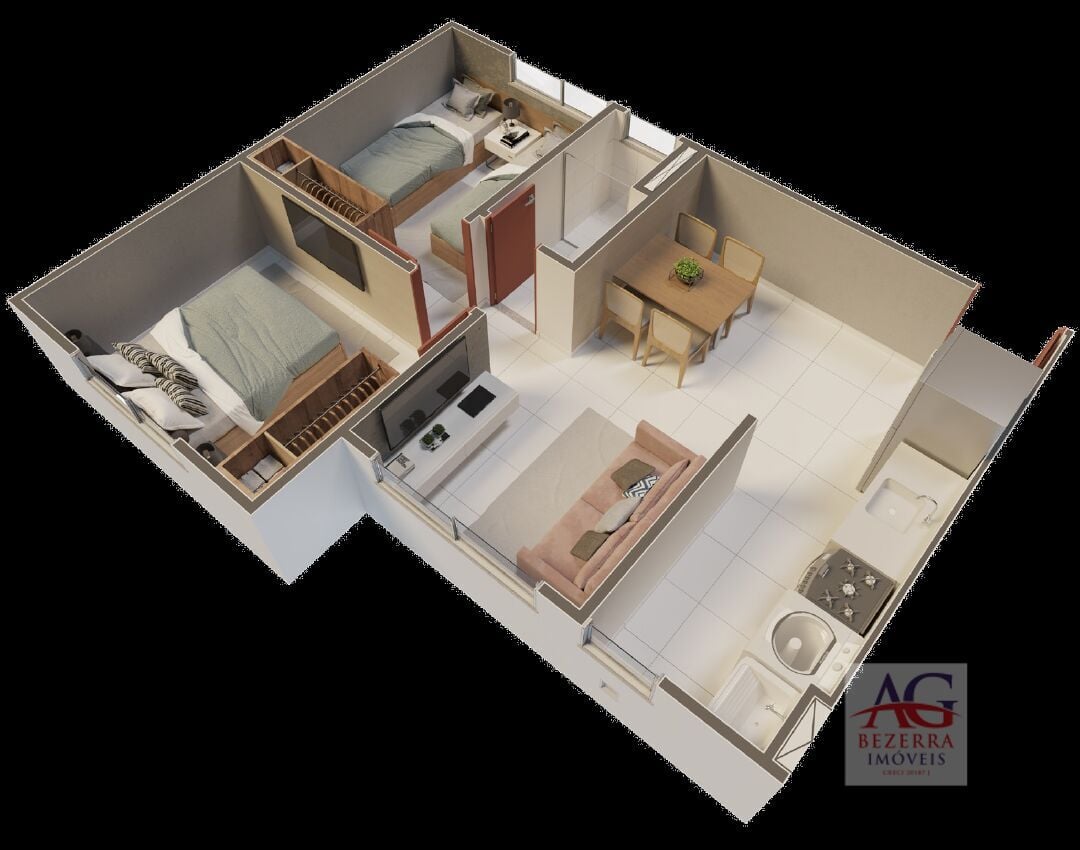 Apartamento, 2 quartos, 40 m² - Foto 2