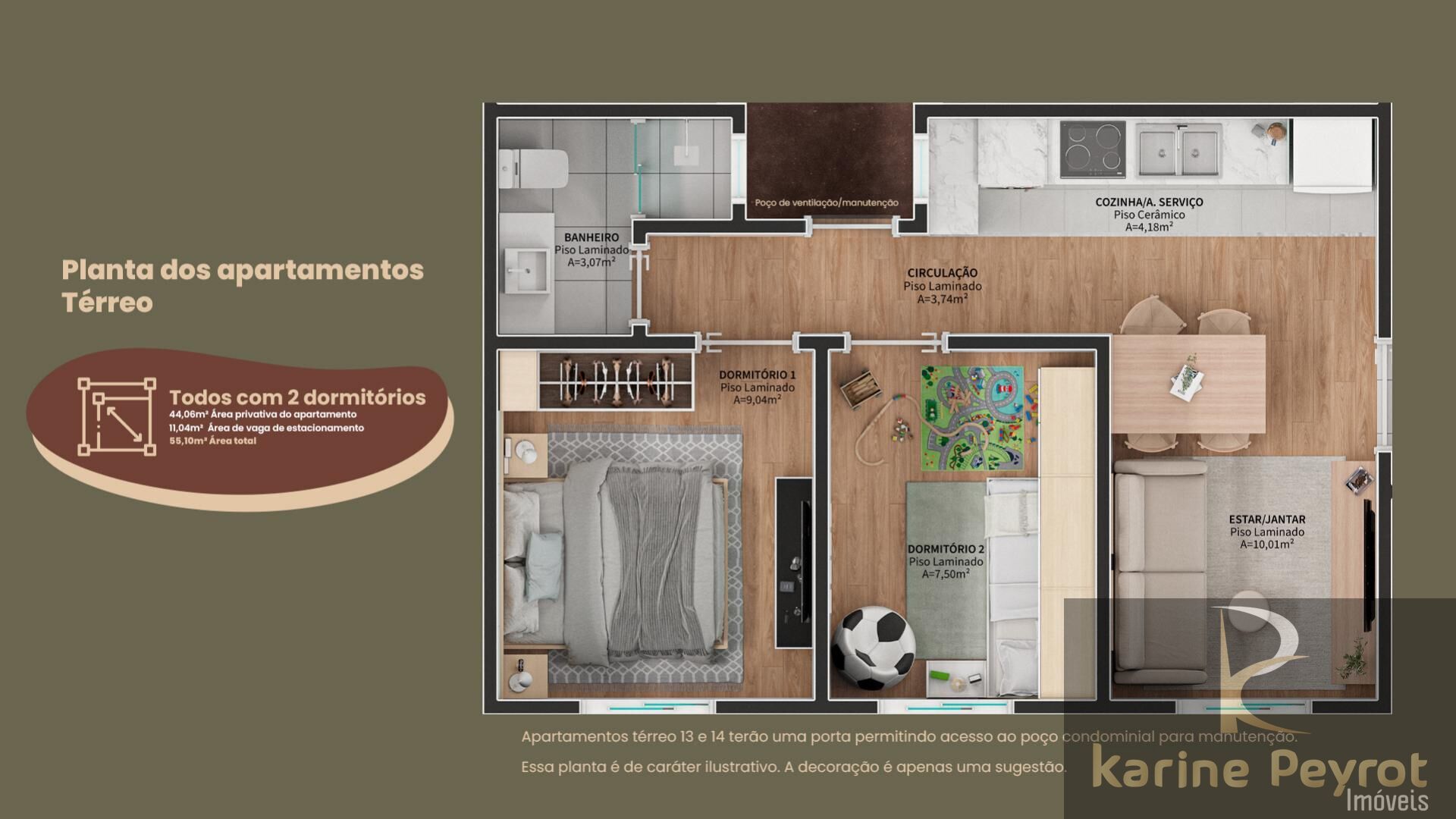 Apartamento, 2 quartos, 44 m² - Foto 10