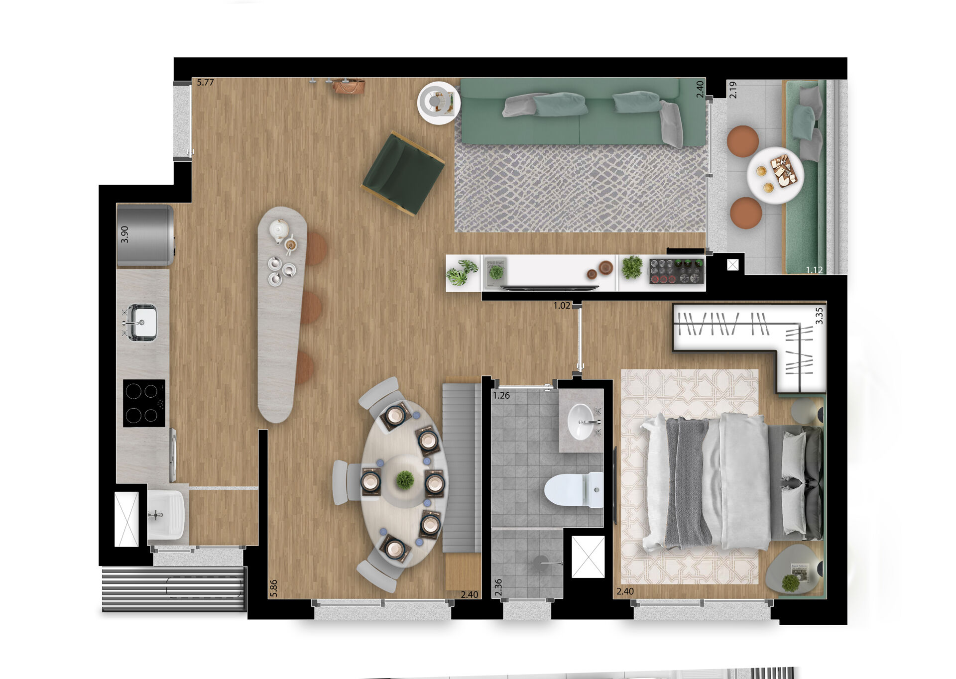Apartamento à venda com 2 quartos, 1 banheiro, 1 vaga e 49m² no Vila Mogilar, Mogi das Cruzes (SP) — foto 7 de 30