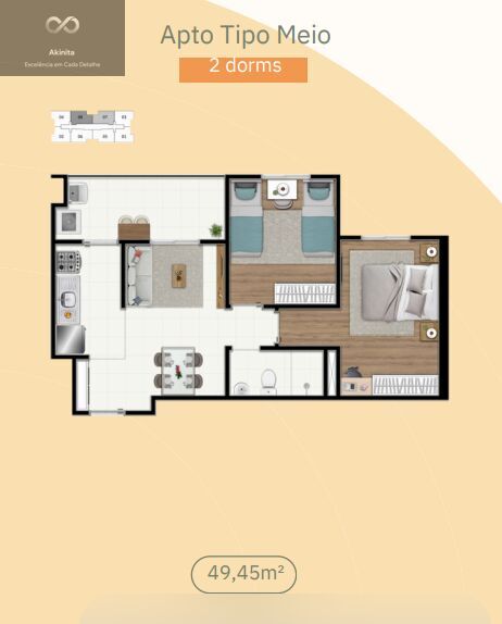 Apartamento à venda com 2 quartos, 1 banheiro, 1 vaga e 42m² no Vila Mogi Moderno, Mogi das Cruzes (SP) — foto 10 de 30