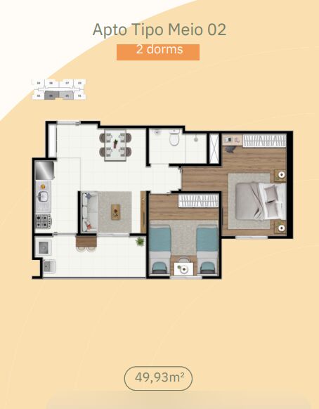 Apartamento à venda com 2 quartos, 1 banheiro, 1 vaga e 42m² no Vila Mogi Moderno, Mogi das Cruzes (SP) — foto 9 de 30