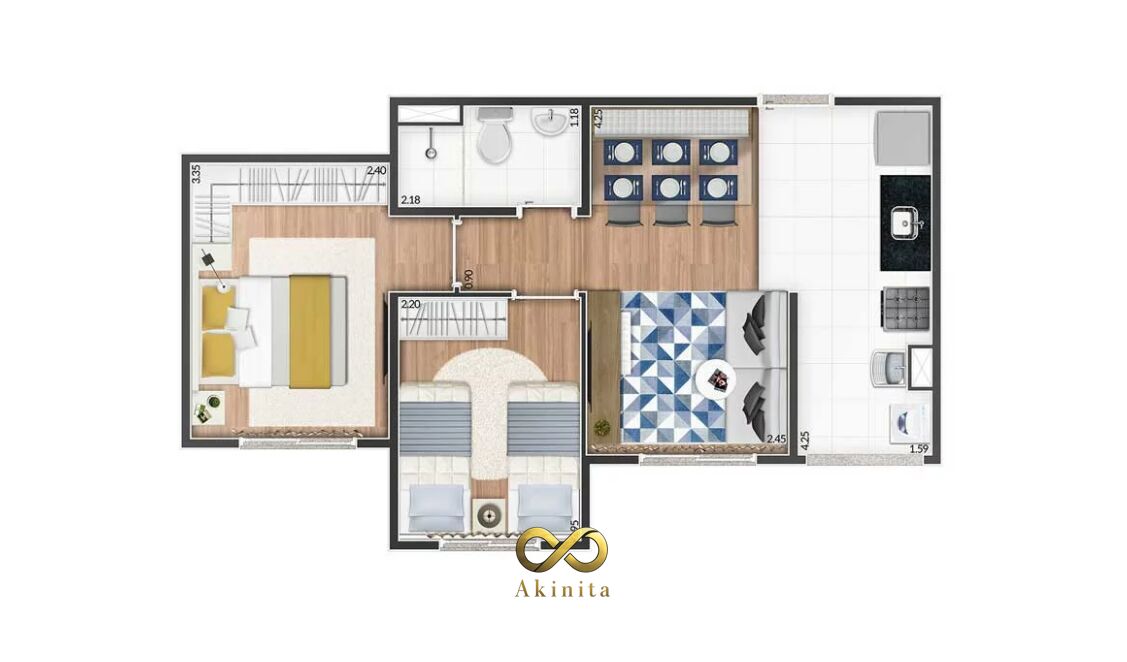 Apartamento à venda com 2 quartos, 1 banheiro, 1 vaga e 42m² no Vila Nova Cintra, Mogi das Cruzes (SP) — foto 6 de 26