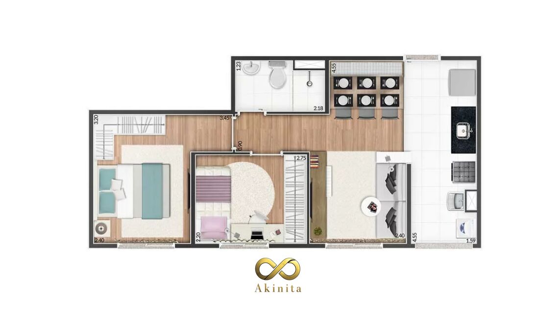Apartamento à venda com 2 quartos, 1 banheiro, 1 vaga e 42m² no Vila Nova Cintra, Mogi das Cruzes (SP) — foto 7 de 26
