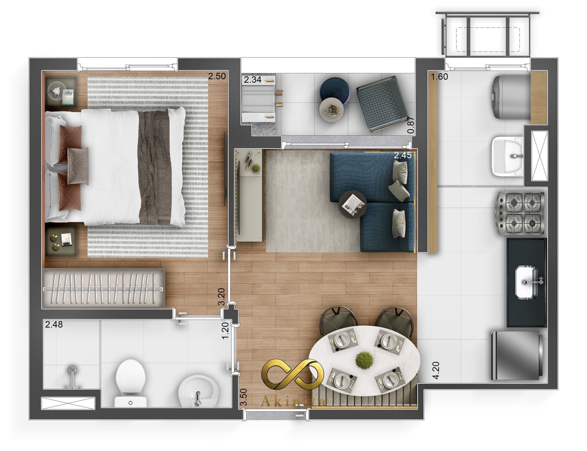 Apartamento à venda com 1 quarto, 1 suíte e 33m² no Braz Cubas, Mogi das Cruzes (SP) — foto 10 de 29