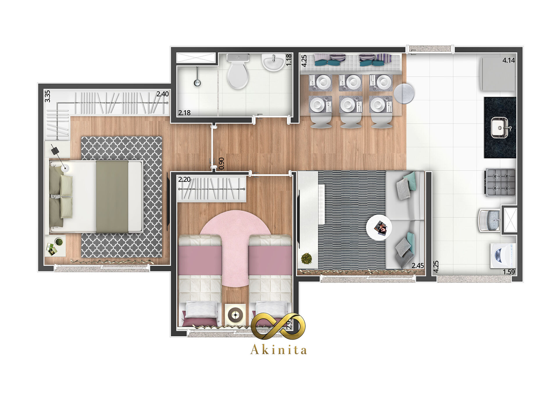 Apartamento à venda com 2 quartos, 1 banheiro, 1 vaga e 42m² no Vila Nova Cintra, Mogi das Cruzes (SP) — foto 3 de 23