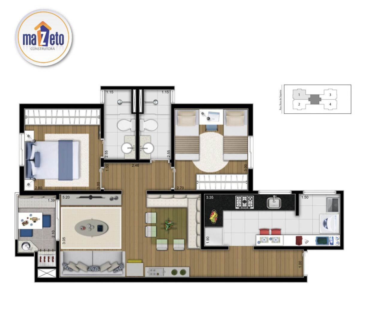 Apartamento, 2 quartos, 64 m² - Foto 59