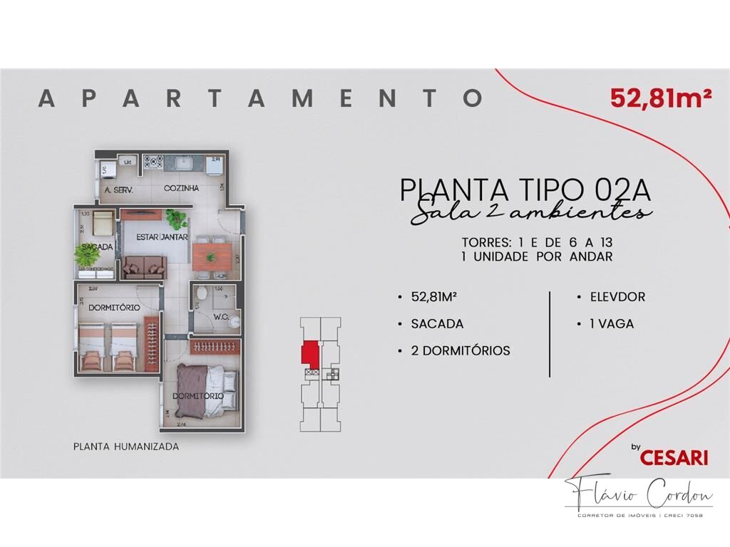 Apartamento, 2 quartos, 65 m² - Foto 7