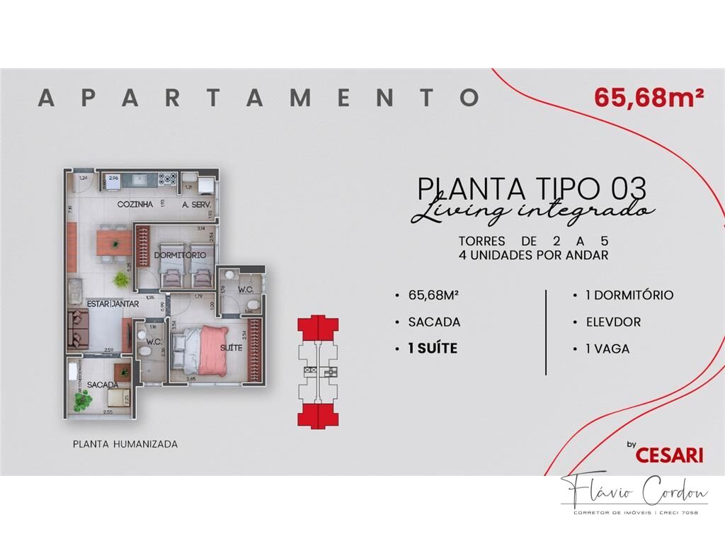 Apartamento, 2 quartos, 65 m² - Foto 8