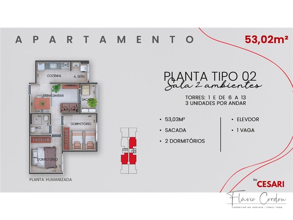 Apartamento, 2 quartos, 65 m² - Foto 6