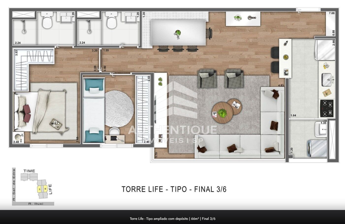 Apartamento, 2 quartos, 66 m² - Foto 17