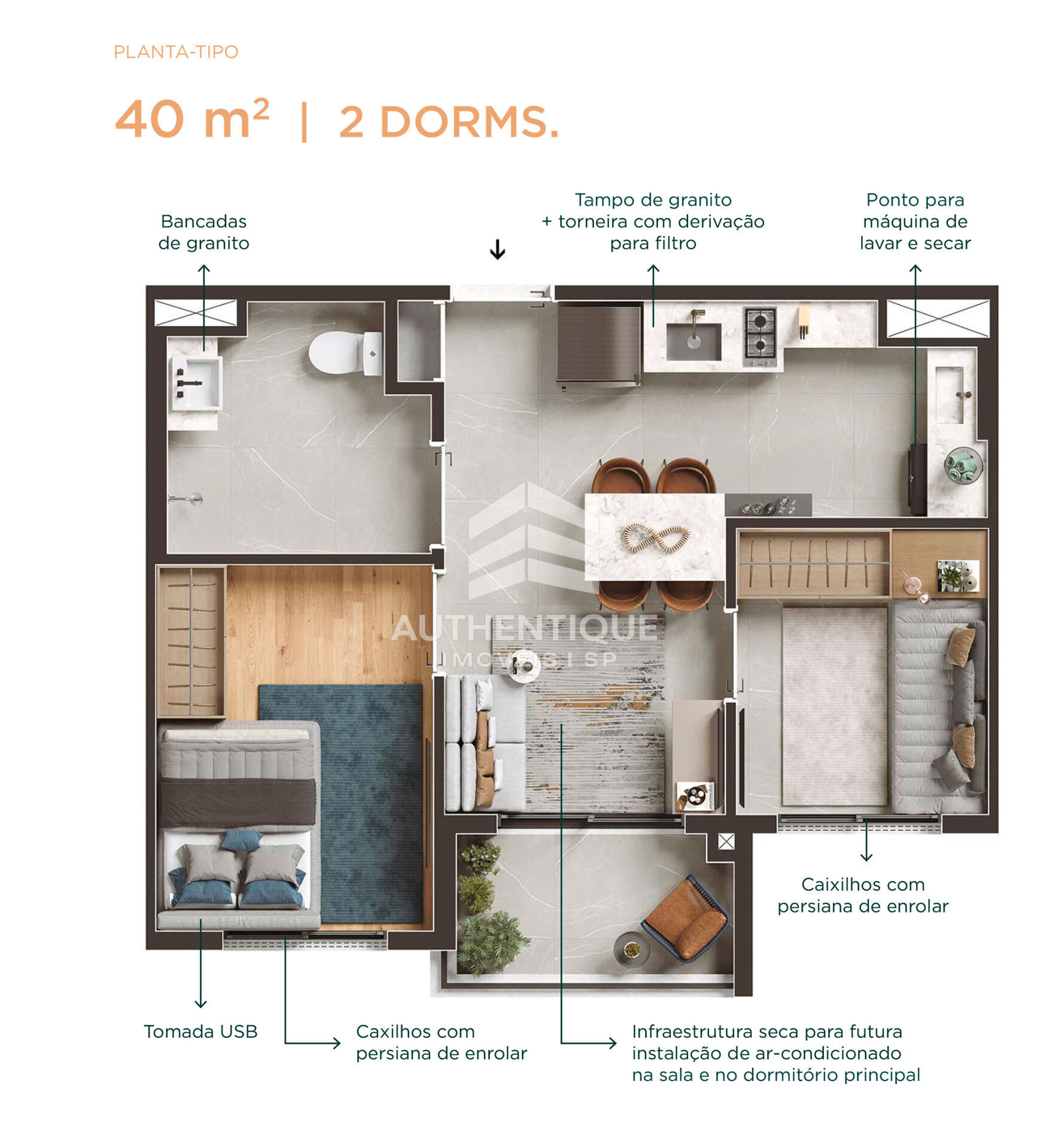 Apartamento, 2 quartos, 41 m² - Foto 34