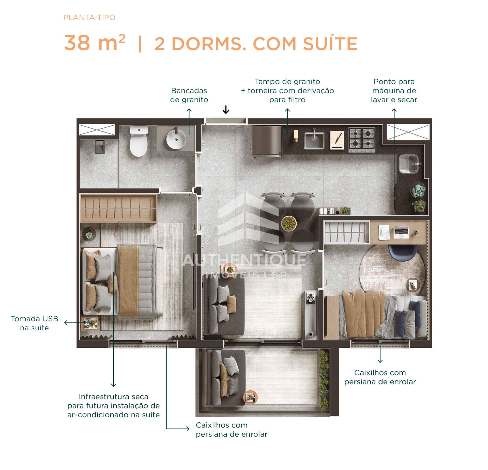 Apartamento, 2 quartos, 41 m² - Foto 36