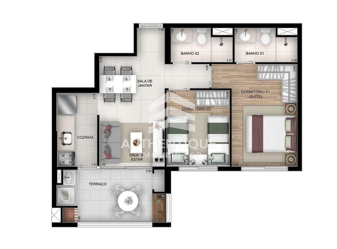 Apartamento, 2 quartos, 57 m² - Foto 32