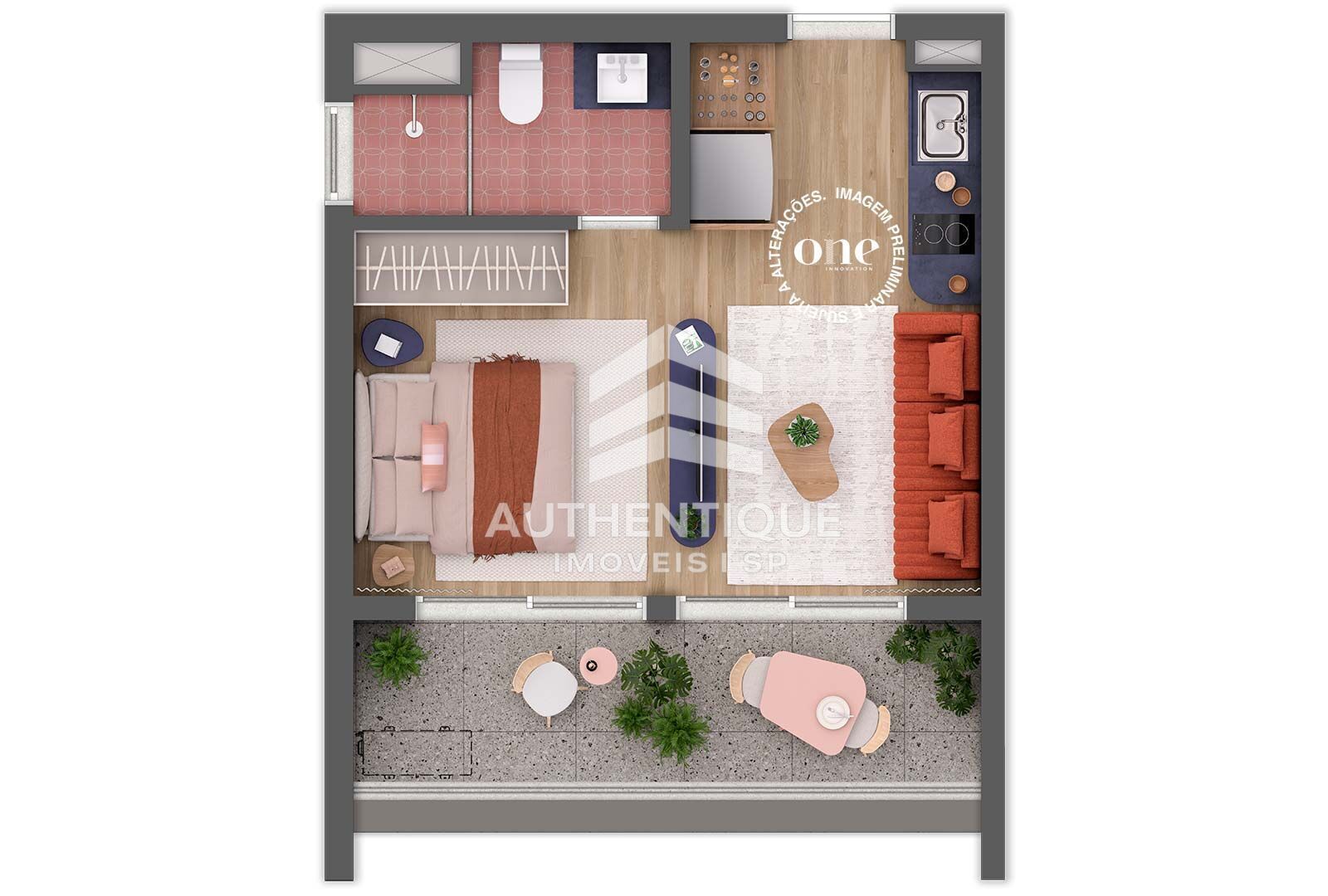 Apartamento, 1 quarto, 46 m² - Foto 23