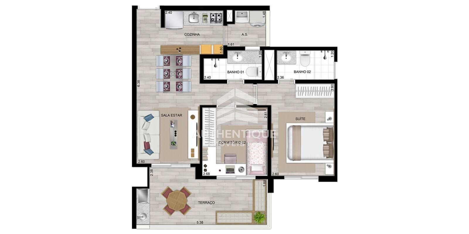 Apartamento, 2 quartos, 67 m² - Foto 10