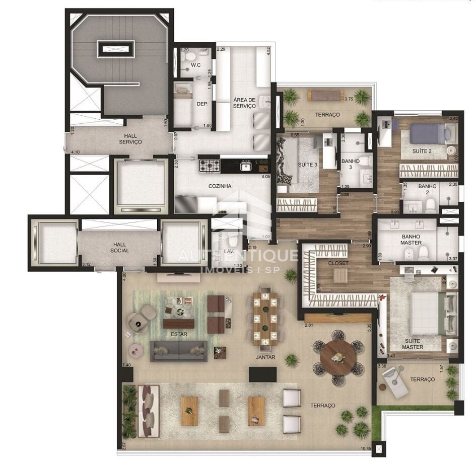 Apartamento, 3 quartos, 208 m² - Foto 9