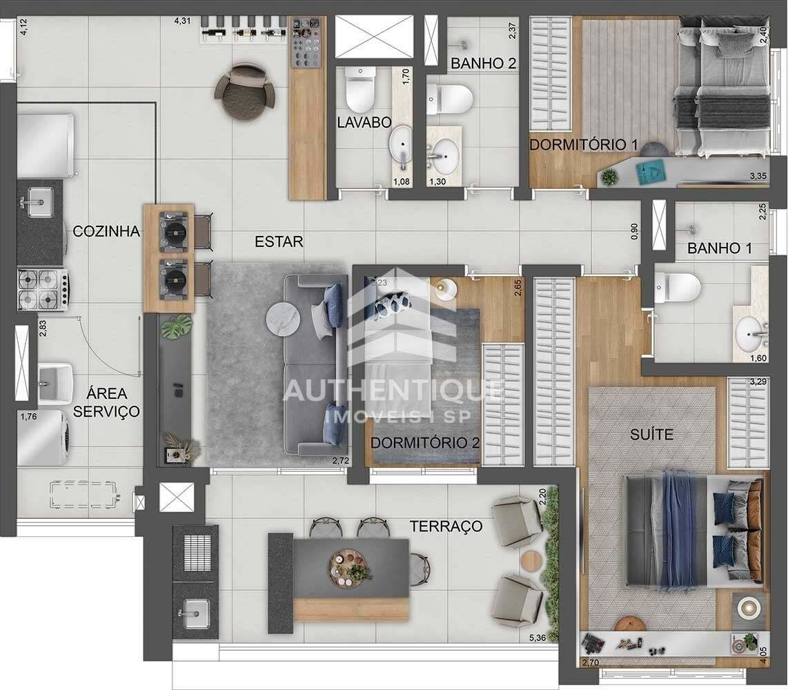 Apartamento, 2 quartos, 81 m² - Foto 34