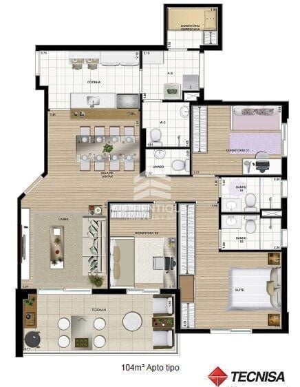 Apartamento, 2 quartos, 104 m² - Foto 44