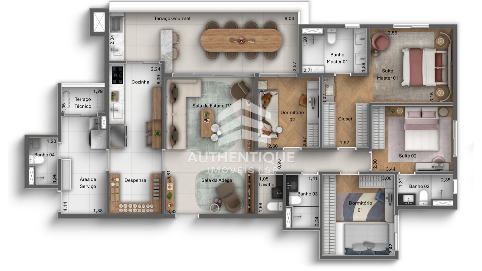 Cobertura, 4 quartos, 259 m² - Foto 16