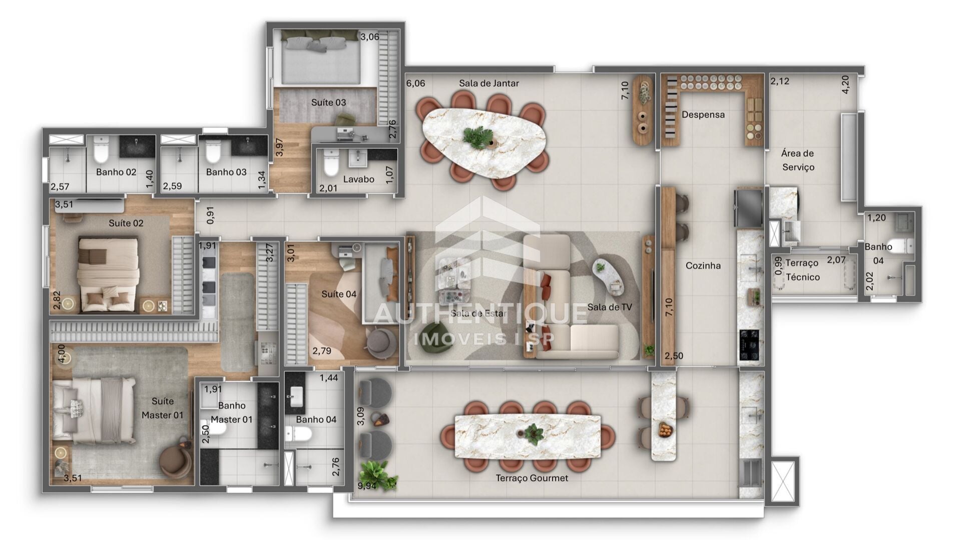 Cobertura, 4 quartos, 259 m² - Foto 18