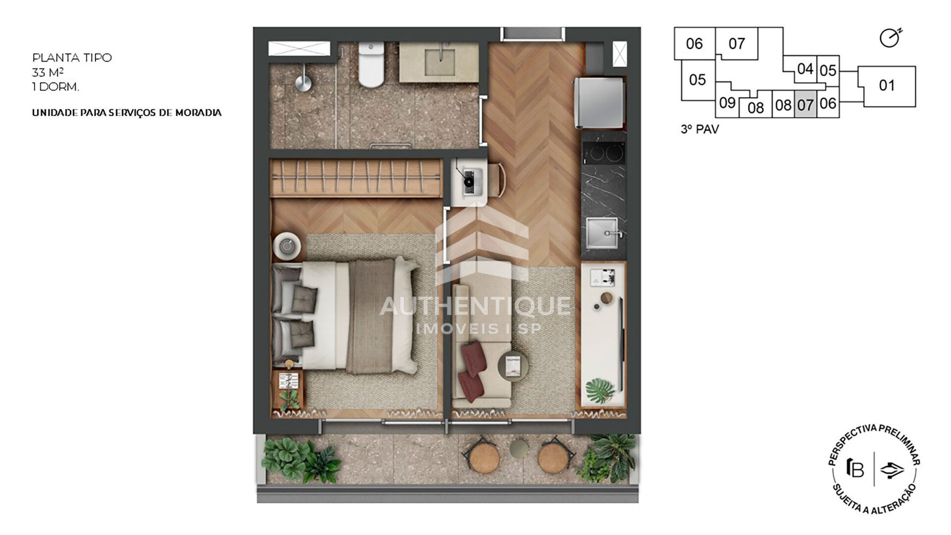 Apartamento, 1 quarto, 59 m² - Foto 24