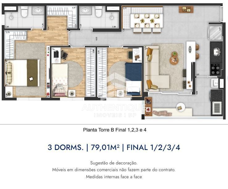 Apartamento, 3 quartos, 80 m² - Foto 12