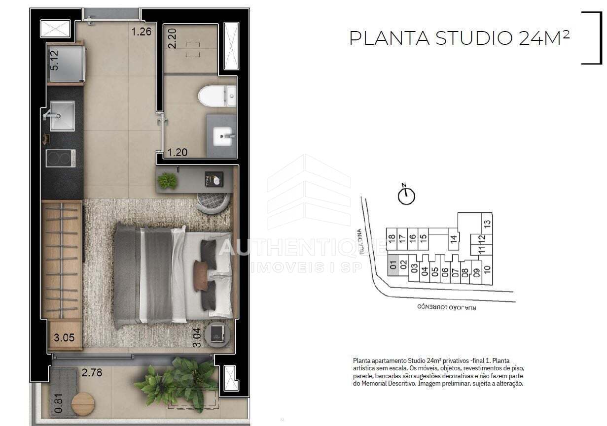 Apartamento, 1 quarto, 31 m² - Foto 8