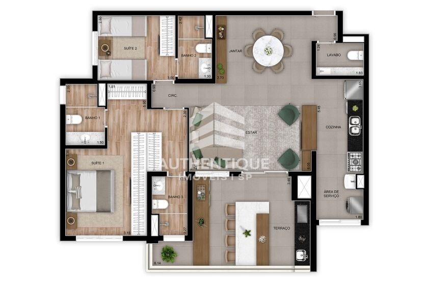 Apartamento, 3 quartos, 112 m² - Foto 9