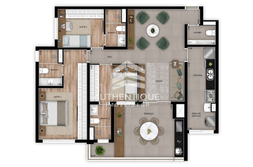 Apartamento, 3 quartos, 112 m² - Foto 8