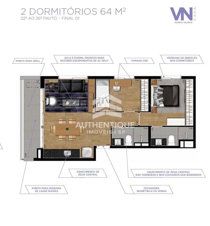 Apartamento, 2 quartos, 65 m² - Foto 18