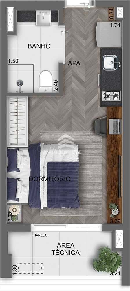 Apartamento, 1 quarto, 56 m² - Foto 32